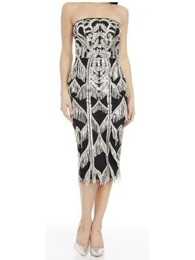 dress the population wren dress Dress the population wren floral embroidered flounce high low hem Midi dress